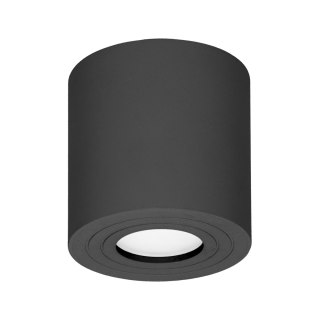MEGY DLR GU10 downlight max 7W, IP54, okrągły, czarny, aluminium