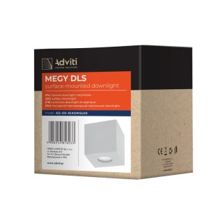 MEGY DLS GU10 downlight max 7W, IP54, kwadrat, biały, aluminium