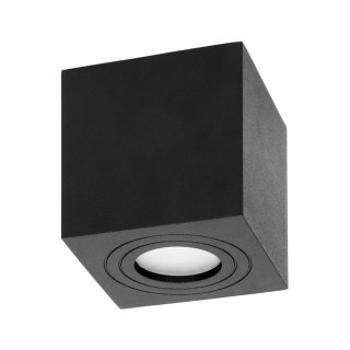 MEGY DLS GU10 downlight max 7W, IP54, kwadrat, czarny, aluminium