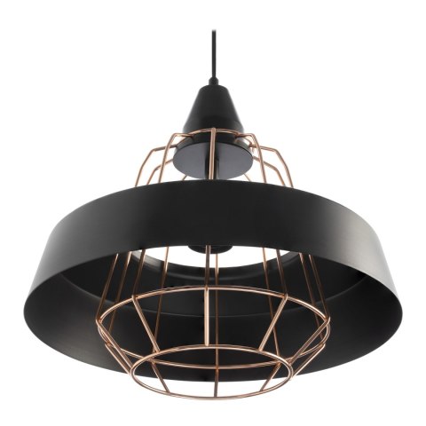 ROCCO 1P, lampa wisząca, E27 max. 60W, czarna, miedziana