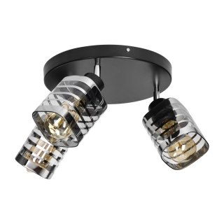 SIENA 3P E27, oprawa ścienno-sufitowa, max. 3x60W, czarna, podstawa okrągła, ruchome głowice lampy, jeden poziom