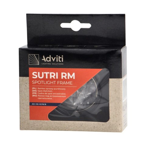 SUTRI SM ramka dekoracyjna oprawy punktowej, MR16/GU10 max 7W, kwadrat, regulowana, czarna