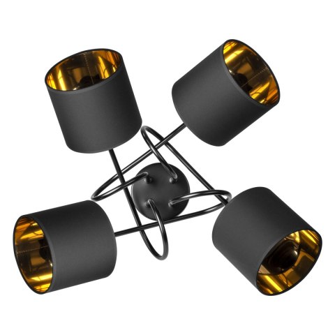 VIGO lampa wisząca, moc max. 4x60W, E27, czarna
