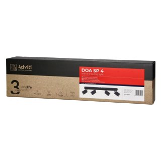 DOA oprawa ścienno-sufitowa, moc max. 4x50W, GU10, IP20, czarna