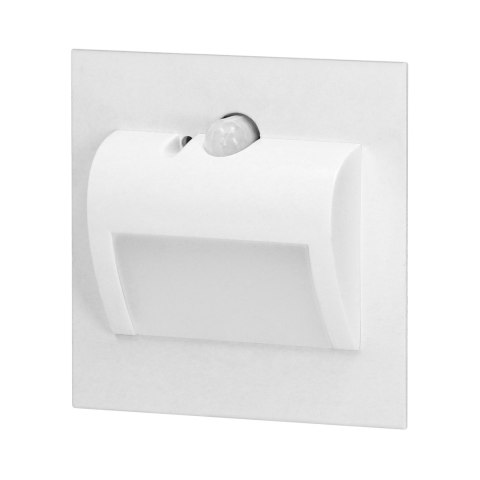 DRACO LED NEW 1,5W, oprawa schodowa podtynkowa, 12VDC, 30lm, 6000K, biała, czujnik ruchu i zmierzchu