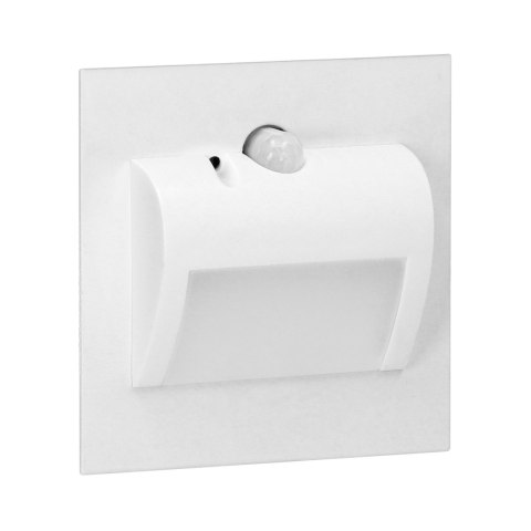 DRACO LED NEW 1,5W, oprawa schodowa podtynkowa, 12VDC, 30lm, 6000K, biała, czujnik ruchu i zmierzchu