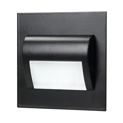 DRACO LED NEW 1,5W, oprawa schodowa podtynkowa, 12VDC, 30lm, 6000K, czarny, innowacyjny sposób montażu