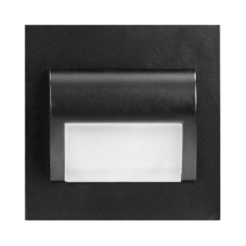 DRACO LED NEW 1,5W, oprawa schodowa podtynkowa, 12VDC, 30lm, 6000K, czarny, innowacyjny sposób montażu