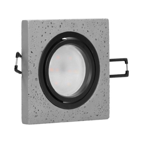HALISI SM ramka dekoracyjna oprawy punktowej, kwadratowa, ruchoma, czarna, MR16/GU10 max 50W
