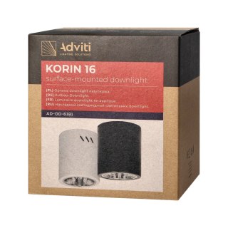 KORIN 16, oprawa typu downlight, 60W, E27, stal, biała