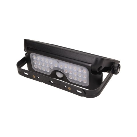 LUX LED 5W, naświetlacz solarny z czujnikiem ruchu 500lm, IP65, 4000K, 2x1500mAh, czarny