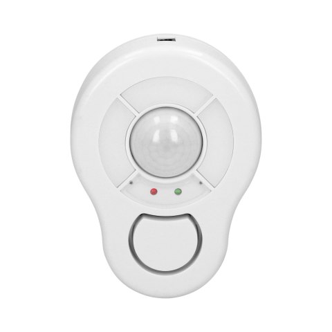Mini alarm bezprzewodowy sufitowy z wbudowaną syreną sterowany pilotem, 5m, bateryjny