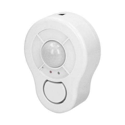 Mini alarm bezprzewodowy sufitowy z wbudowaną syreną sterowany pilotem, 5m, bateryjny