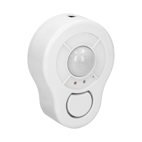 Mini alarm bezprzewodowy sufitowy z wbudowaną syreną sterowany pilotem, 5m, bateryjny