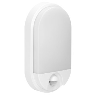 NEFRYT LED 10W, oprawa ogrodowa z czujnikiem ruchu 140st, 800lm, IP54, 4000K, biała