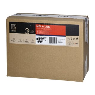 NELA zestaw 5 lamp podszafkowych LED, 4x2W+7,5W, 4000K, z USB, czarny
