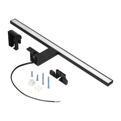 NORTES LED 12W, lampa nad lustro, 900lm, 4000K, dł. 50 cm, aluminium, czarna
