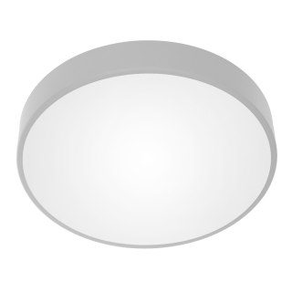 OVO plafon 6xE27, 6x24W, szara stal, klosz szklany matowy, IP20, ? 800