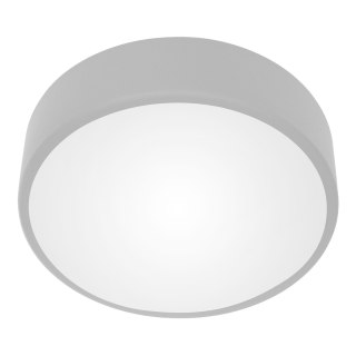 OVO plafon LED, 43W, 4000K, 4750lm, szara stal, klosz szklany matowy, IP20, ? 400