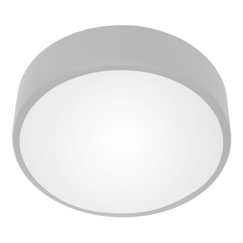 OVO plafon LED, 43W, 4000K, 4750lm, szara stal, klosz szklany matowy, IP20, ? 400