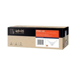 SPINEL LED 10W, oprawa ogrodowa z czujnikiem ruchu 140°, 800lm, IP54, 4000K, IK10, biała