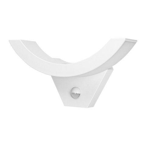 SPINEL LED 10W, oprawa ogrodowa z czujnikiem ruchu 140°, 800lm, IP54, 4000K, IK10, biała