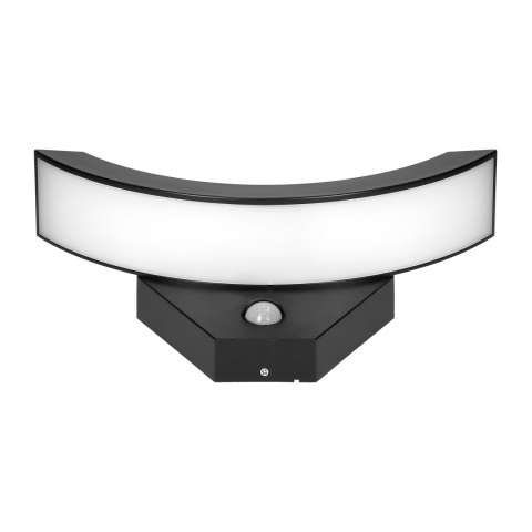 SPINEL LED 10W, oprawa ogrodowa z czujnikiem ruchu 140°, 800lm, IP54, 4000K, IK10, czarna