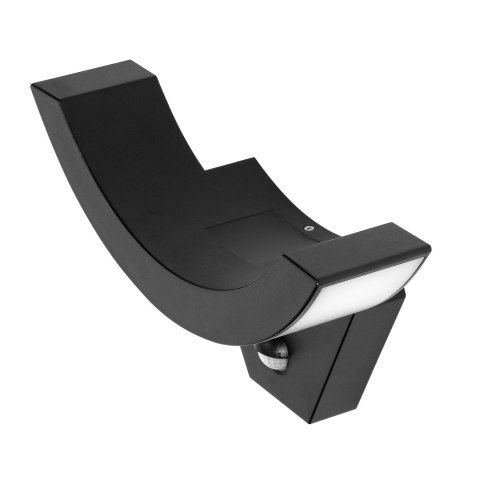 SPINEL LED 10W, oprawa ogrodowa z czujnikiem ruchu 140°, 800lm, IP54, 4000K, IK10, czarna