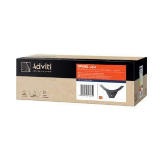 SPINEL LED 10W, oprawa ogrodowa z czujnikiem ruchu 140°, 800lm, IP54, 4000K, IK10, szara