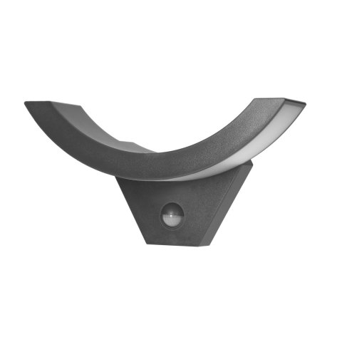 SPINEL LED 10W, oprawa ogrodowa z czujnikiem ruchu 140°, 800lm, IP54, 4000K, IK10, szara