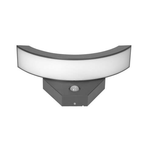 SPINEL LED 10W, oprawa ogrodowa z czujnikiem ruchu 140°, 800lm, IP54, 4000K, IK10, szara