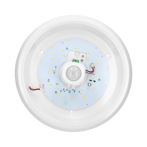 ZONDA LED EMERGENCY 12W/1,2W, plafon z czujnikiem ruchu, 800lm/80lm, IP20, 4000K, poliwęglan mleczny, biały