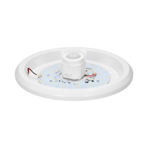 ZONDA LED EMERGENCY 12W/1,2W, plafon z czujnikiem ruchu, 800lm/80lm, IP20, 4000K, poliwęglan mleczny, biały