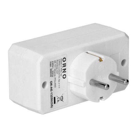 Rozgałęźnik 2x2P + 1x2P+Z (Schuko), biały