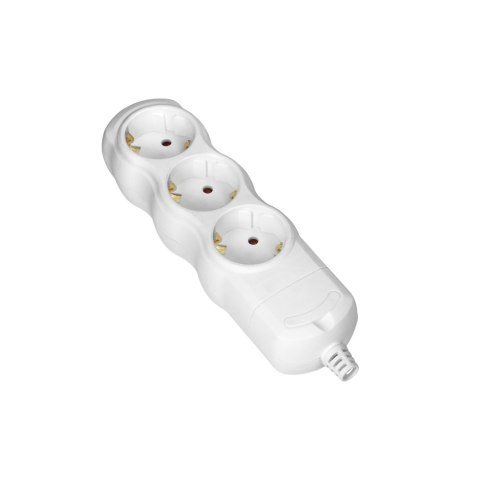 Rozgałęźnik 3x2P+Z Schuko, biały