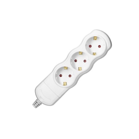 Rozgałęźnik 3x2P+Z Schuko, biały