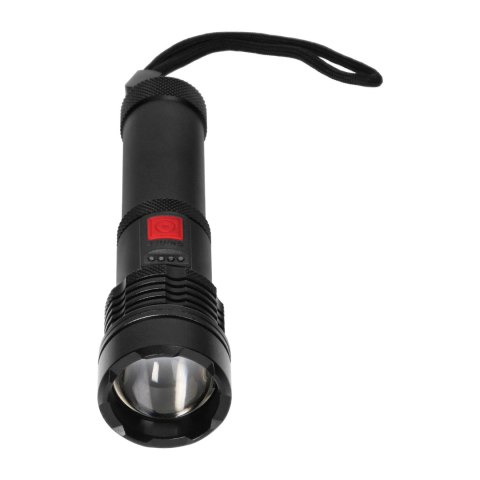 Taktyczna latarka ręczna LED COB 12W z funkcją zoom i akumulatorem 2200 mAh