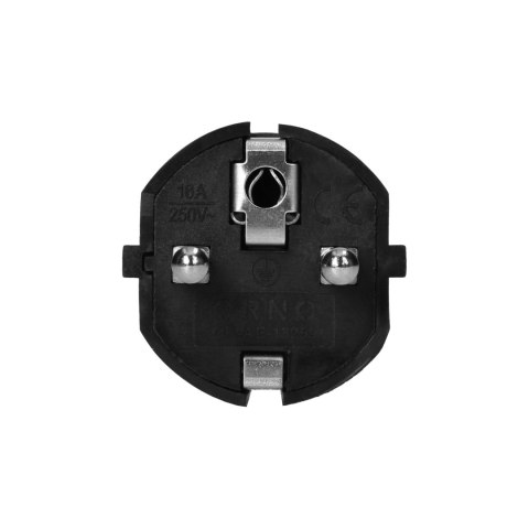 Wtyczka warsztatowa 2P+Z Uni-Schuko, czarna