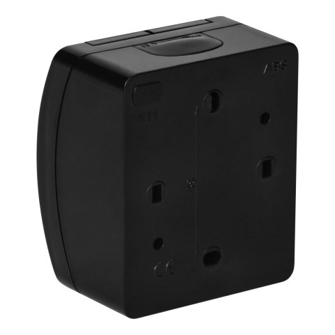 Gniazdo pojedyncze 2P+Z Schuko AQUATIC, IP44, czarne