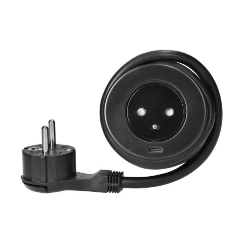 Gniazdo wpuszczane w blat 2P+Z z systemem EasyEject, USB 3.0, 1,5m + przejściówka do USB