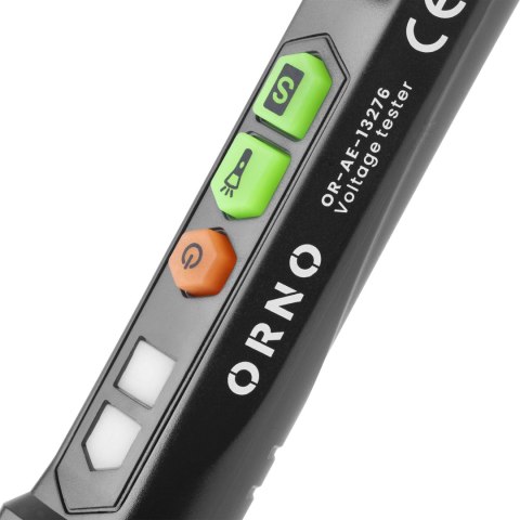 Indukcyjny tester napięcia z latarką, 12-1000V, AC/DC, czarny