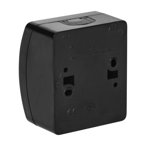Łącznik jednobiegunowy n/t AQUATIC, IP44, czarny, 10 szt.