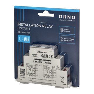 Przekaźnik instalacyjny bistabilny 24 VAC/DC, 16A