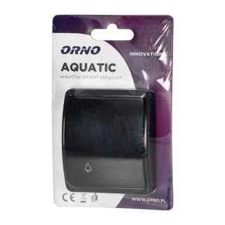 Przycisk dzwonek n/t AQUATIC, IP44, czarny