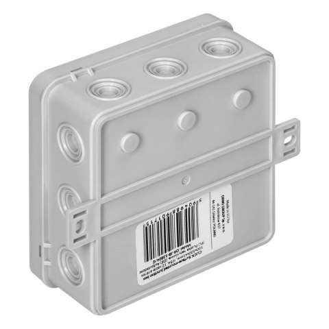Puszka n/t CLICK, IP54, 12 przepustów, 100x100x41mm, szara