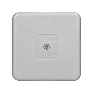 Puszka n/t PRO, IP55, 400V, 12 przepustów, 85x85x37mm, szara