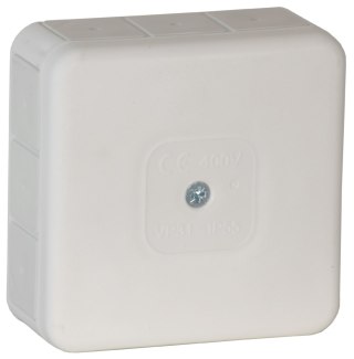 Puszka n/t PRO, IP55, 400V, 12 przepustów gumowych, 85x85x37mm, biała, 60 szt.