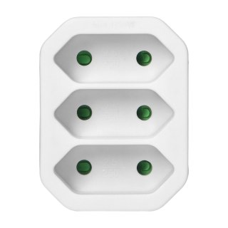Rozgałęźnik 3x2P EURO biały 20 sztuk