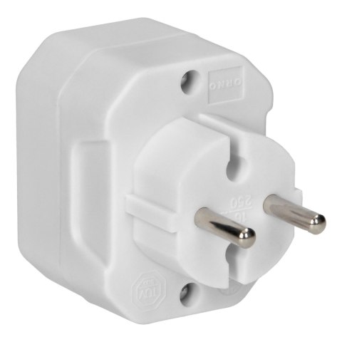 Rozgałęźnik 3x2P euro, biały