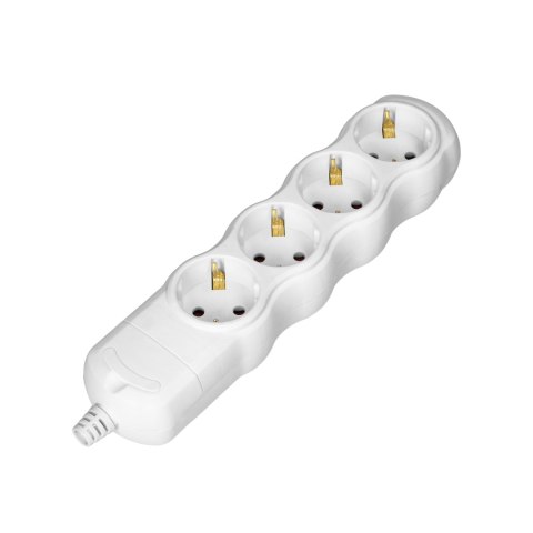 Rozgałęźnik 4x2P+Z Schuko, biały